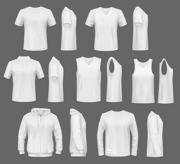 T-shirt et coupe-vent, sweat à capuche polo, vêtements masculins
 - Vecteur, image