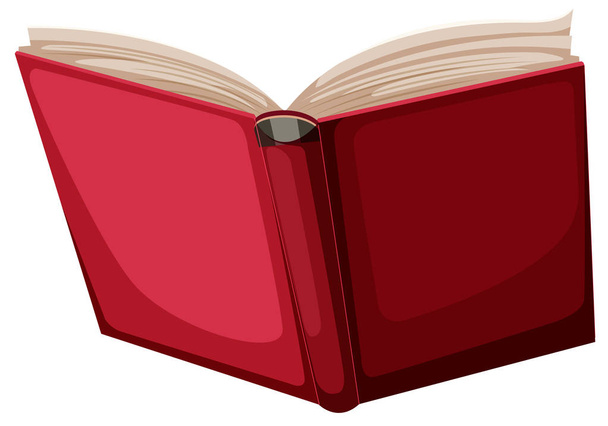 Un libro rojo sobre fondo blanco
 - Vector, imagen