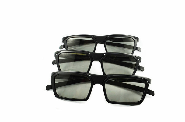 Μάτι πίσω γυαλιά που απομονώνονται σε λευκό φόντο / 3d γυαλιά για w - Φωτογραφία, εικόνα