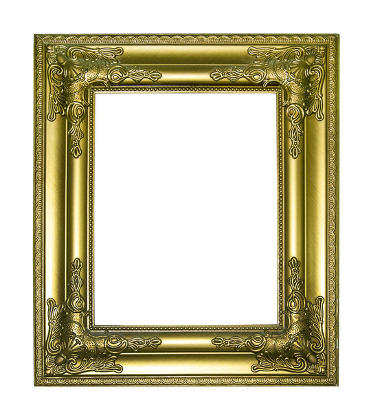 Золотая рамка. Изолированный на белом фоне
 - Фото, изображение