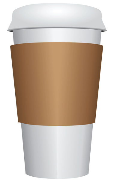 Plastic coffee cup - Wektor, obraz