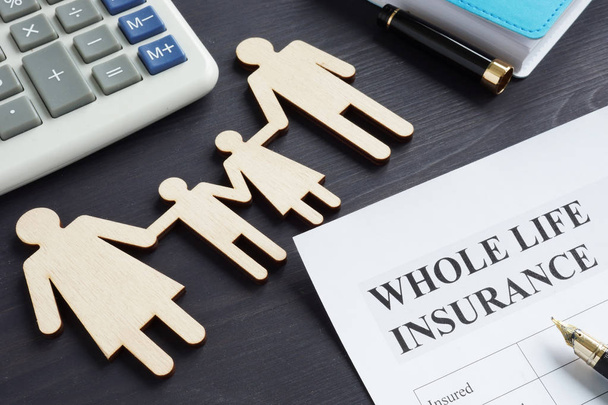Whole life insurance application form and pen. - Фото, зображення