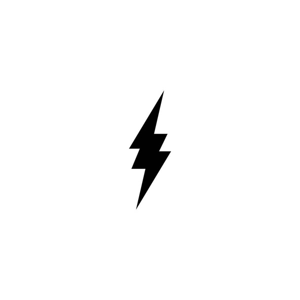 Icono de trueno negro simple. Thunderbolt y flash signo de iluminación
. - Vector, imagen
