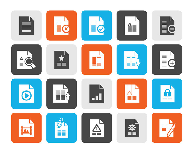fferent types of Document icons - vector icon set - Vektor, kép