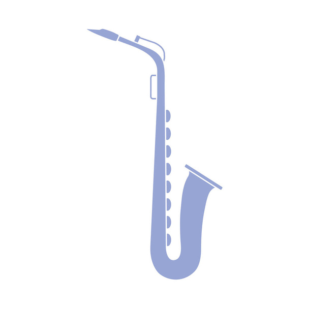 Saxofon. Klasické hudební dechový nástroj. - Vektor, obrázek