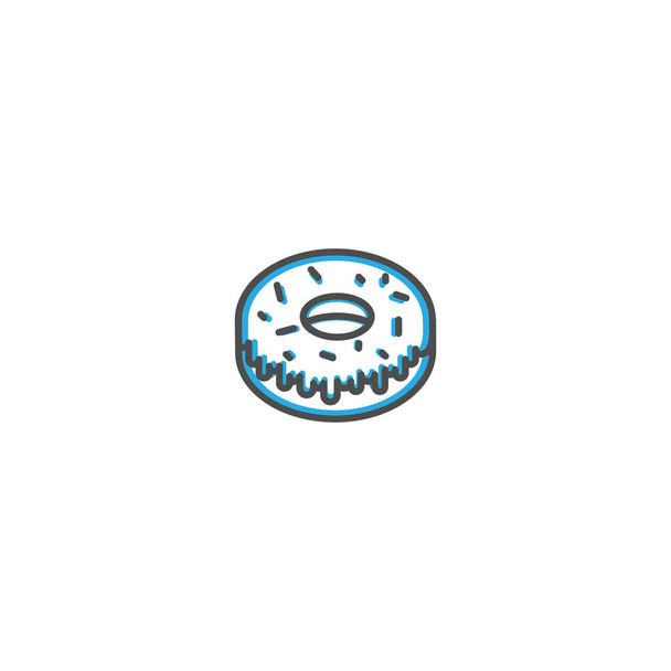 Diseño de icono de donut. Icono de la gastronomía vector ilustración
 - Vector, Imagen