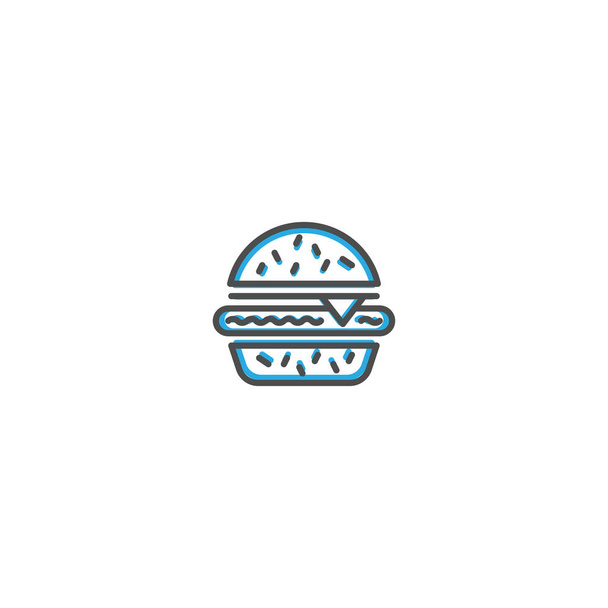 Hamburger icon design. Gastronomy icon vector illustration - Vector, Image