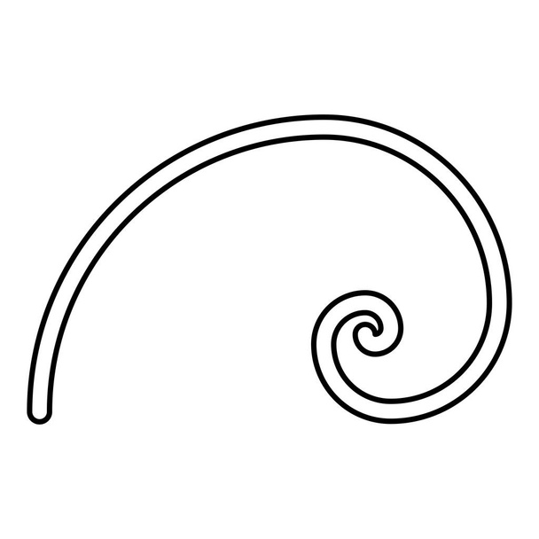 Espiral sección dorada proporción proporción de oro Fibonacci espiral icono color negro contorno vector ilustración estilo plano imagen
 - Vector, imagen