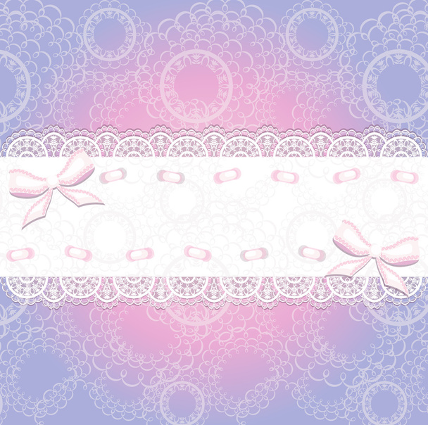 Wedding lace with bows - Vector, Image