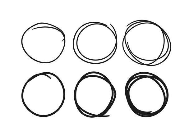 Conjunto de objetos dibujados a mano para uso de diseño. Vector negro doodle ci
 - Vector, imagen