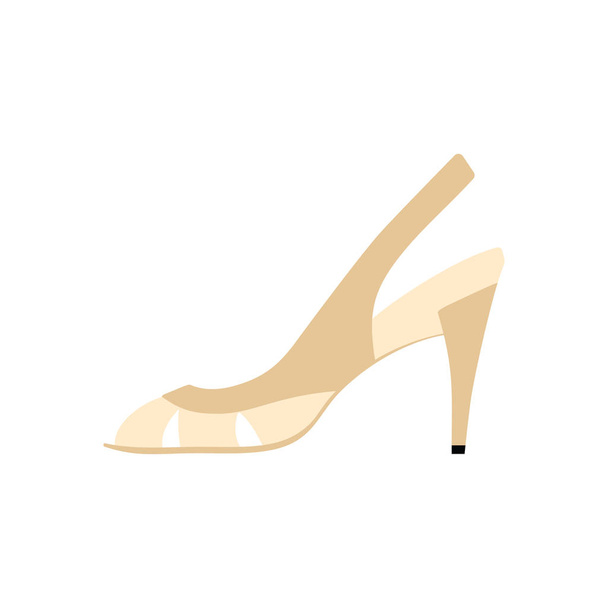 Woman heeled sandal icon - Vektor, Bild