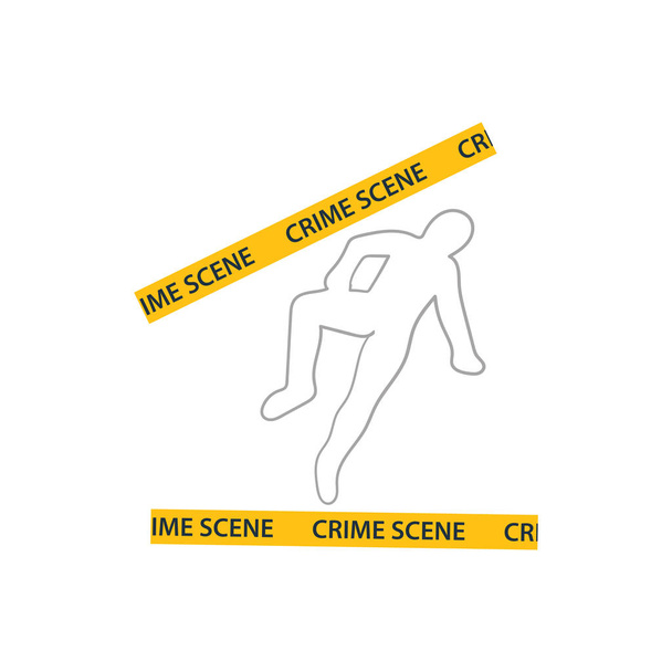 Bűnözés jelenet ikon - Vektor, kép