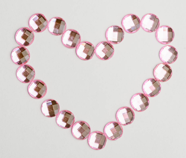Pink rhinestone heart - Foto, Imagem