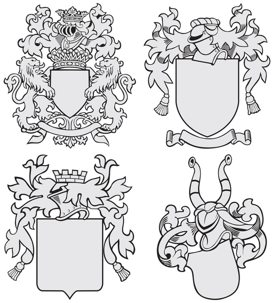 ensemble d'emblèmes aristocratiques
 - Vecteur, image