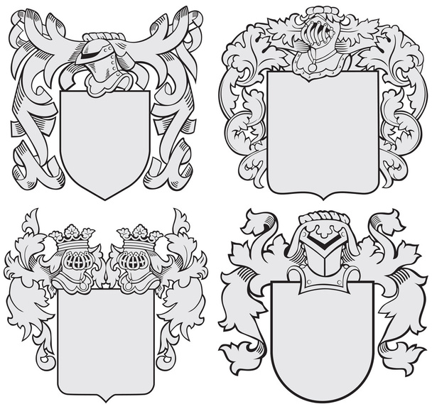 set van aristocratische emblemen - Vector, afbeelding