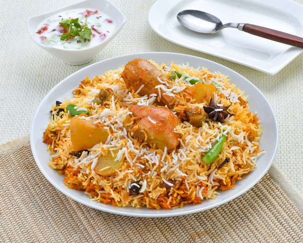 Delicious and Spicy Chicken Biryani - Photo, Image