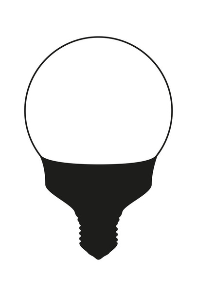Black and white light orb lamp - Vector, imagen