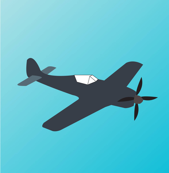 plane silhouette, simply vector illustration  - Διάνυσμα, εικόνα
