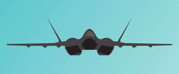 navy plane on color background, simple vector illustration - Wektor, obraz