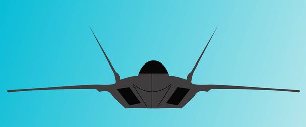 navy plane on color background, simple vector illustration - Vector, imagen