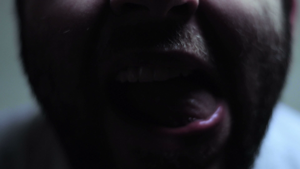 Disgusting man making awful faces - Felvétel, videó