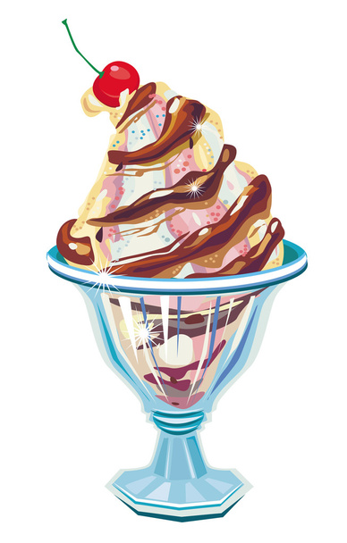 Multi flavor ice cream - Vektor, kép