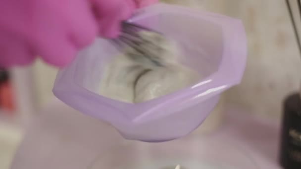 mixing cosmetic preparations for the formation of ointment - Footage, Video
