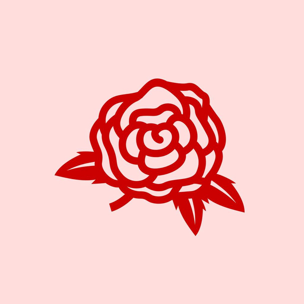 Modèle de logo rose rouge
 - Vecteur, image