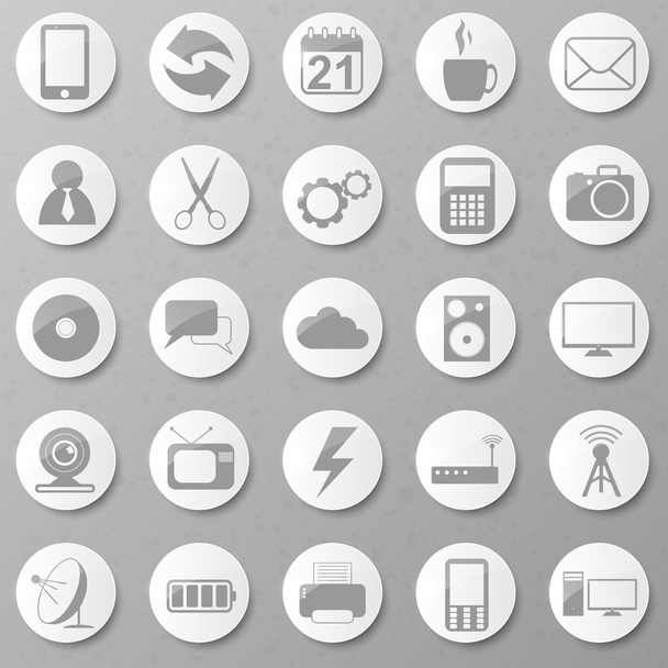 Set of paper icons. Vector illustration. - Vector, afbeelding