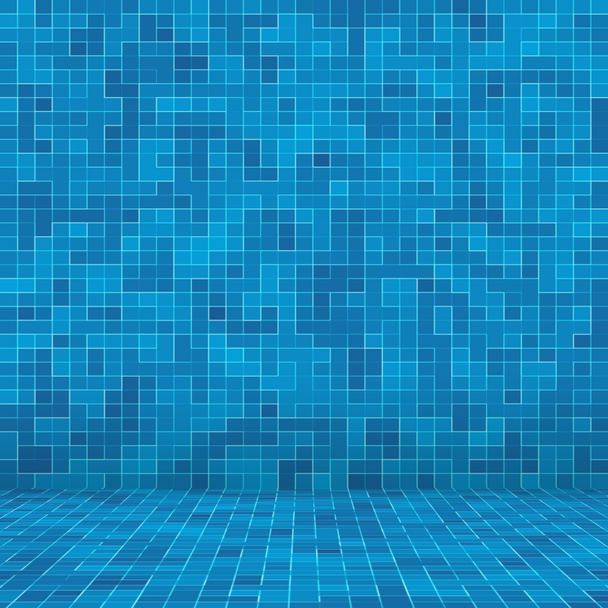 Doku yüzme havuzu mozaik döşeme arka planı. Duvar kağıdı, afiş, zemin. - Fotoğraf, Görsel