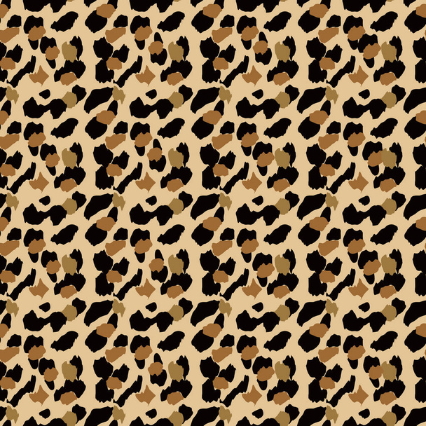 Χωρίς ραφή πρότυπο μόδας Leopard. Στυλιζαρισμένη στίγματα λεοπάρδαλη δέρματος υπόβαθρο για μόδα, ταπετσαρία, εκτύπωση, ύφασμα. Vector εικονογράφηση eps10 - Διάνυσμα, εικόνα