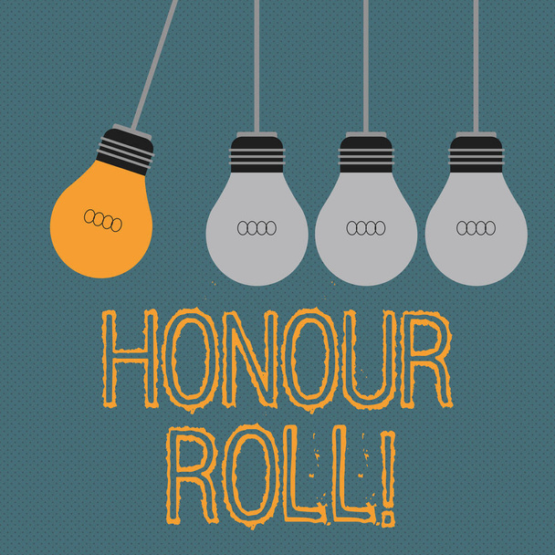 Kirjoitan muistiinpanoa Honour Rollista. Business valokuva esittelee Luettelo opiskelijoista, jotka ovat ansainneet arvosanoja yli tietyn keskiarvon
. - Valokuva, kuva