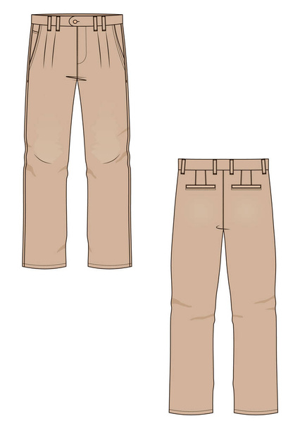 Vectorillustratie mens jeans. Voor- en achterkant - Vector, afbeelding