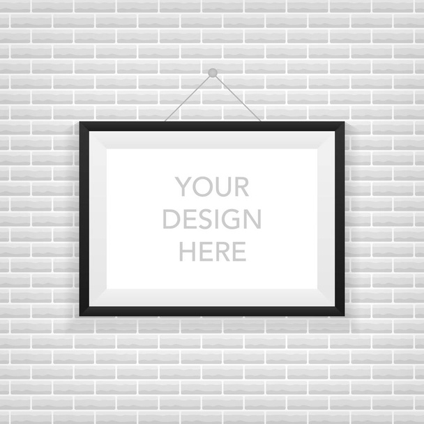 Realistic picture frame. Perfect for your presentations. Vector illustration. - Vector, imagen