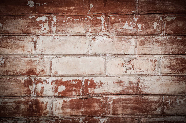 Vörös vintage tégla fal háttér háttér tapéta - Fotó, kép