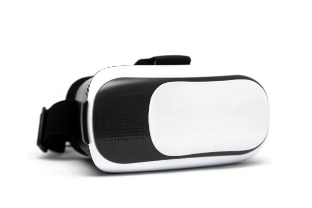 Vue sur VR lunettes de réalité virtuelle isolées sur fond blanc
 - Photo, image