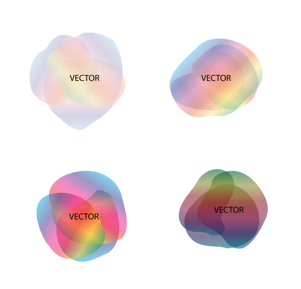 Formas de desenfoque abstracto gradiente de color colores iridiscentes efecto transición suave, textura para el tema de presentación de fondo niños productos, ilustración de vectores eps10 - Vector, Imagen