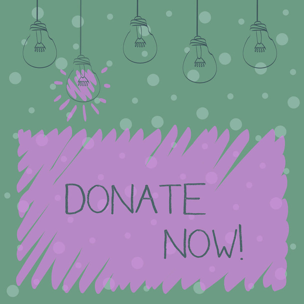 Word tekst intoetsen Doneer nu. Businessconcept voor geven iets aan liefdadigheid worden een orgaandonor anderen helpen. - Foto, afbeelding