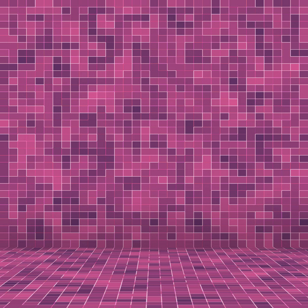 Abstracto de lujo dulce pastel rosa tono pared piso azulejo vidrio sin costura patrón mosaico fondo textura para muebles material
 - Foto, Imagen