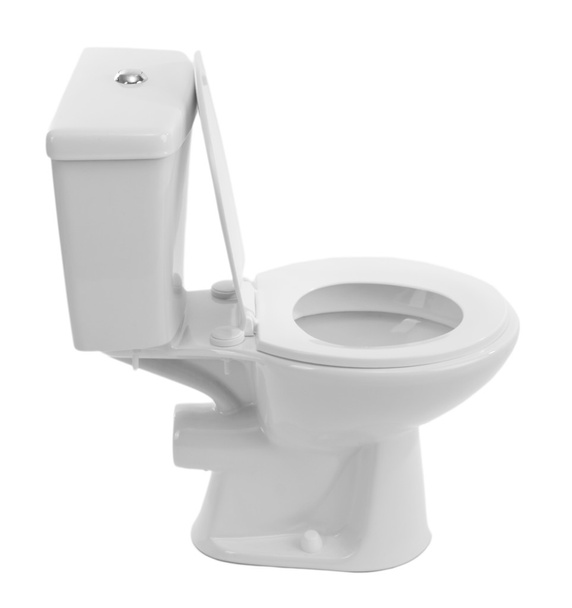 White toilet bowl, isolated on white - Zdjęcie, obraz