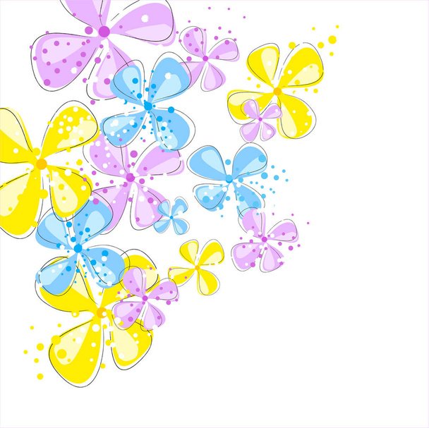 colorful delicate floral background - Vector, Imagen