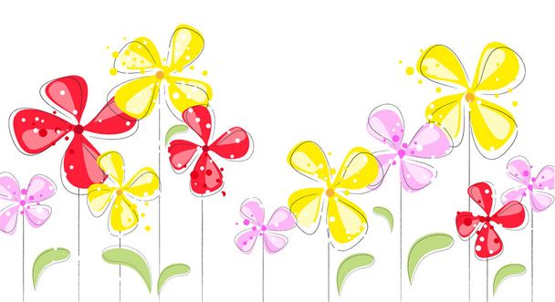 Floral pastel banner - Vetor, Imagem