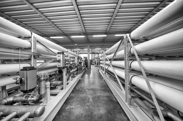 Pipelines of a water purification plant - Photo, Image
