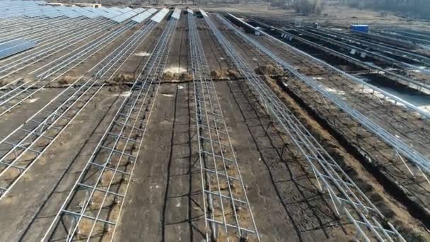 Construction of a solar power station - Footage, Video