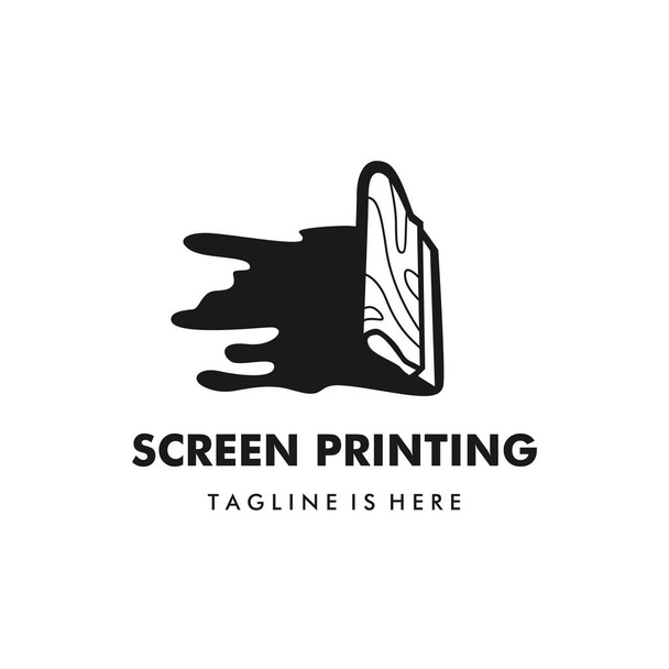 screen printing silk screenprinting logo vector illustration - Vector, Image