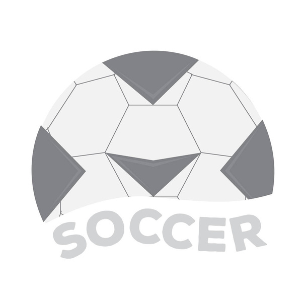 Isolated monochromatic soccer banner - Vector, Image