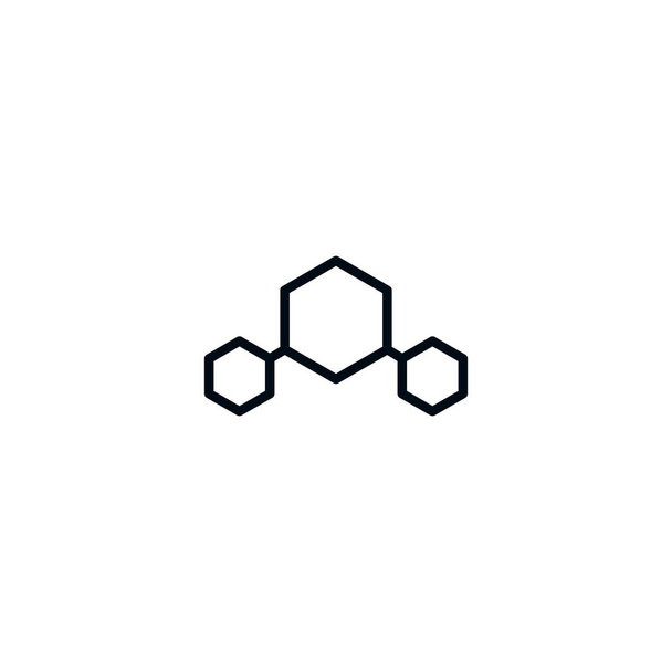 icono químico símbolo c02 logotipo esquema arte
 - Vector, imagen