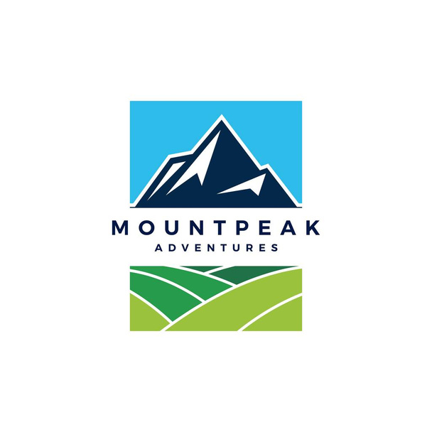mount peak dağ logosu vektör simgesi illüstrasyon - Vektör, Görsel