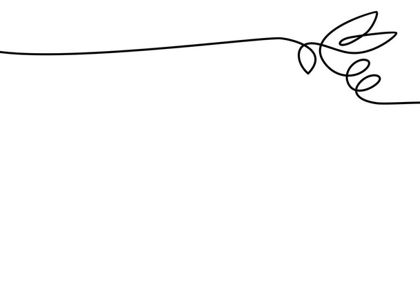 kontinuierliche Linie Biene Logo Vektor Symbol Hummel Umriss Monolin lineare Illustration - Vektor, Bild