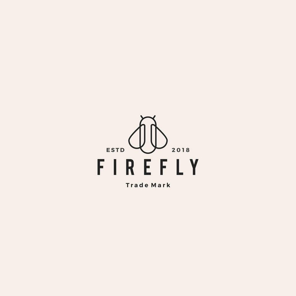 firefly logo hipster retro vintage vector icon illustration design inspirations - Vector, Image